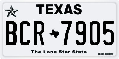 TX license plate BCR7905