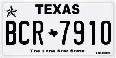 TX license plate BCR7910