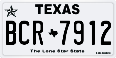 TX license plate BCR7912