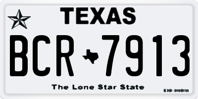 TX license plate BCR7913