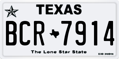 TX license plate BCR7914