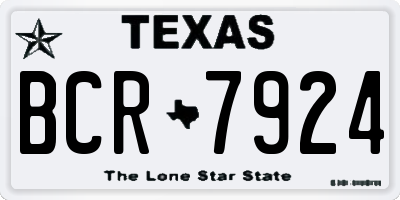 TX license plate BCR7924