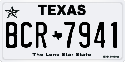 TX license plate BCR7941