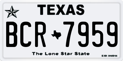 TX license plate BCR7959