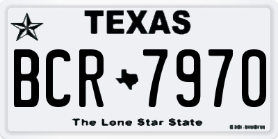 TX license plate BCR7970