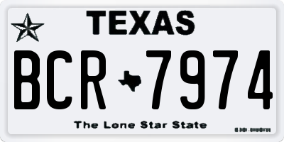 TX license plate BCR7974