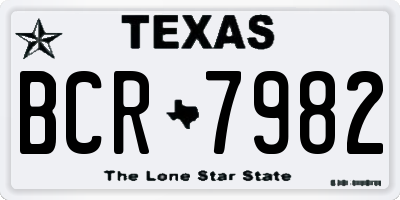 TX license plate BCR7982