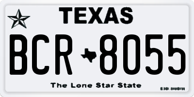 TX license plate BCR8055