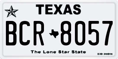 TX license plate BCR8057