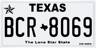 TX license plate BCR8069