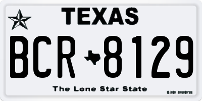 TX license plate BCR8129