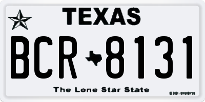 TX license plate BCR8131