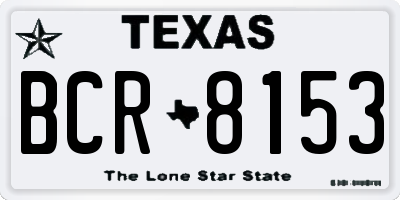 TX license plate BCR8153