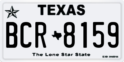 TX license plate BCR8159