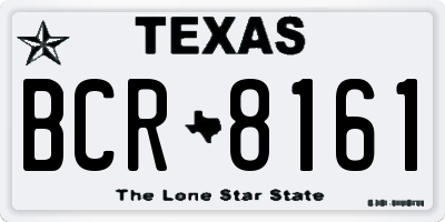 TX license plate BCR8161