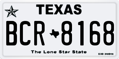 TX license plate BCR8168