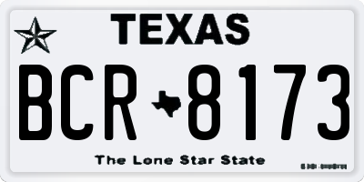 TX license plate BCR8173