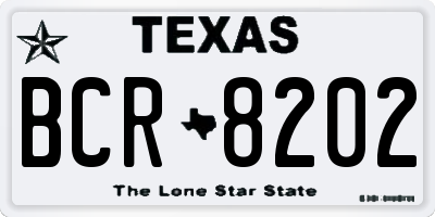 TX license plate BCR8202