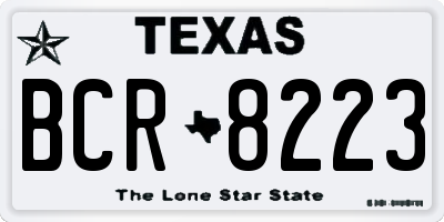 TX license plate BCR8223