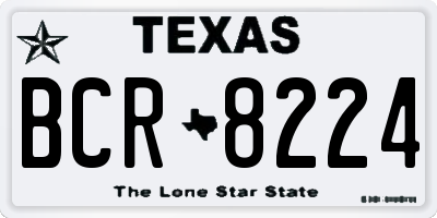 TX license plate BCR8224