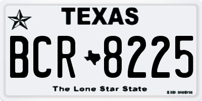 TX license plate BCR8225
