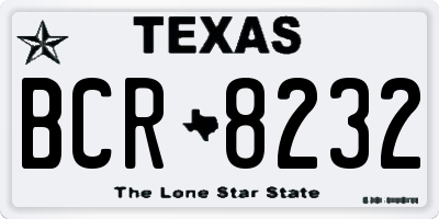 TX license plate BCR8232