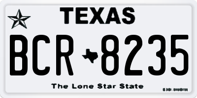 TX license plate BCR8235