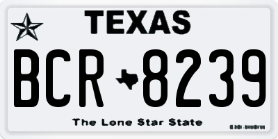 TX license plate BCR8239