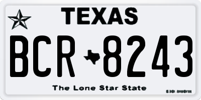 TX license plate BCR8243