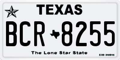 TX license plate BCR8255