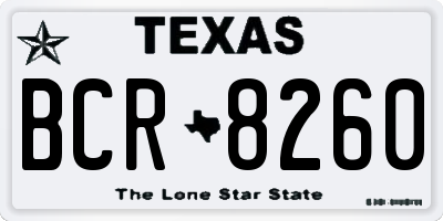 TX license plate BCR8260