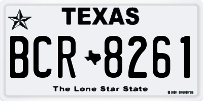 TX license plate BCR8261