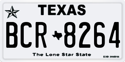 TX license plate BCR8264