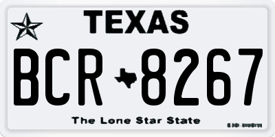 TX license plate BCR8267