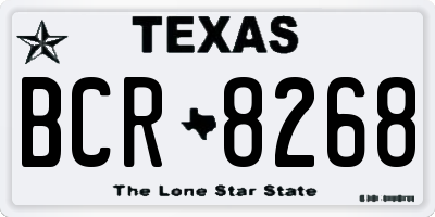 TX license plate BCR8268