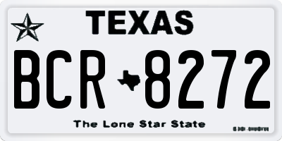 TX license plate BCR8272