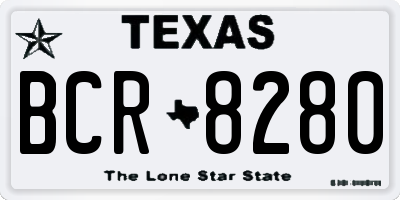TX license plate BCR8280