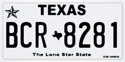 TX license plate BCR8281