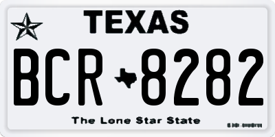 TX license plate BCR8282