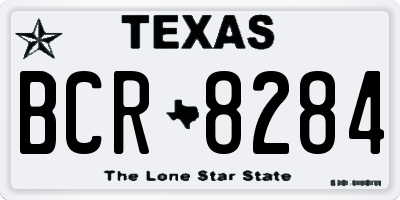 TX license plate BCR8284