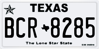 TX license plate BCR8285