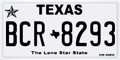 TX license plate BCR8293