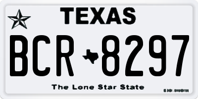 TX license plate BCR8297