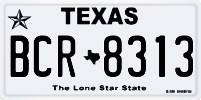 TX license plate BCR8313