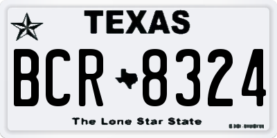 TX license plate BCR8324