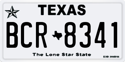TX license plate BCR8341
