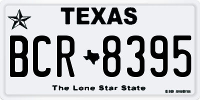 TX license plate BCR8395