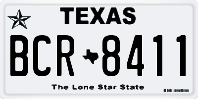 TX license plate BCR8411