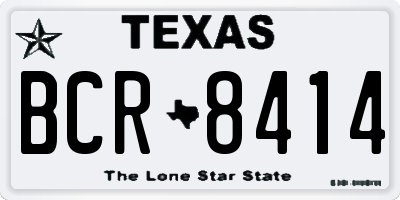 TX license plate BCR8414