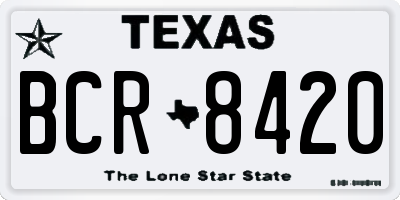 TX license plate BCR8420